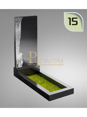 Памятник из гранита "Клипарт" с оформлением 15 — ritualum.ru